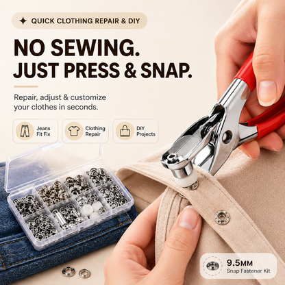 50pcs Invisible Colored Metal Buckle & 1 Count Manual Pressure Pliers