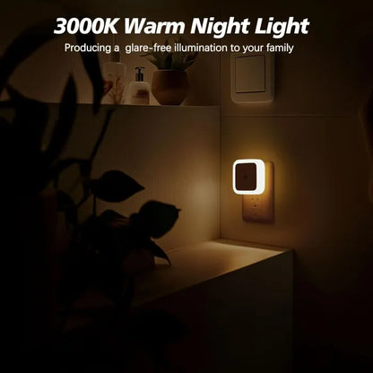 Dusk-to-Dawn LED Night Lights (Warm White, Plug-In)