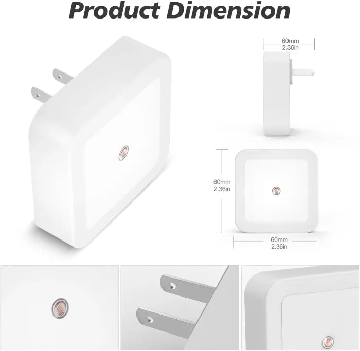 Dusk-to-Dawn LED Night Lights (Warm White, Plug-In)