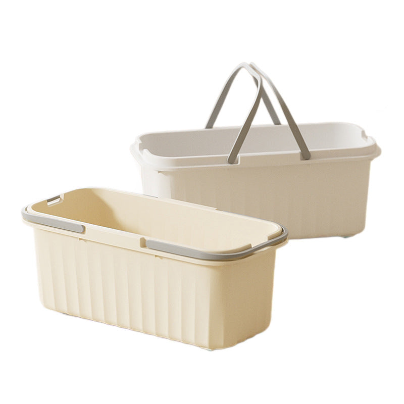 Large-capacity thickened rectangular mop bucket for home use, plastic storage bucket with handle, big mop bucket, high-capacity cleaning bucket