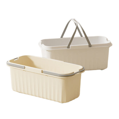 Large-capacity thickened rectangular mop bucket for home use, plastic storage bucket with handle, big mop bucket, high-capacity cleaning bucket